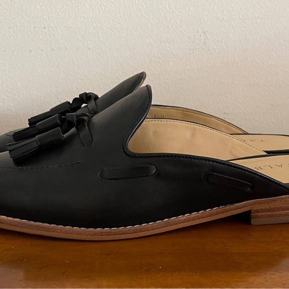 Talbots Black Leather Mule Loafers with Tassels - Picture 4 of 8